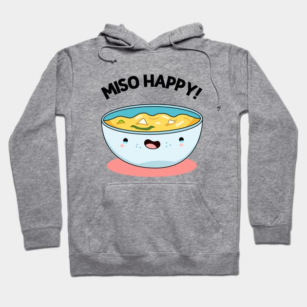 Miso Happy Cute Noodle Pun Hoodie by punnybone